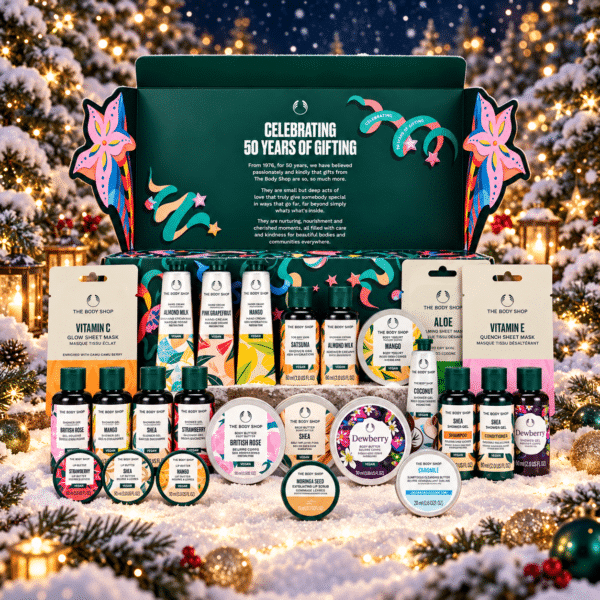 The Body Shop Classic 24-Piece Beauty Advent Calendar Worth £65 or £55 CASH