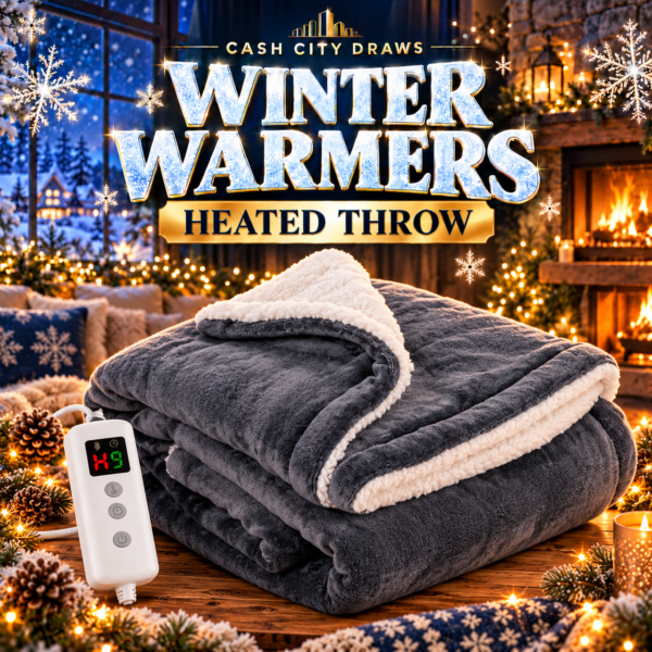 Heated Blanket Electric Throw 160x130CM, Dark Grey, Heating Blanket